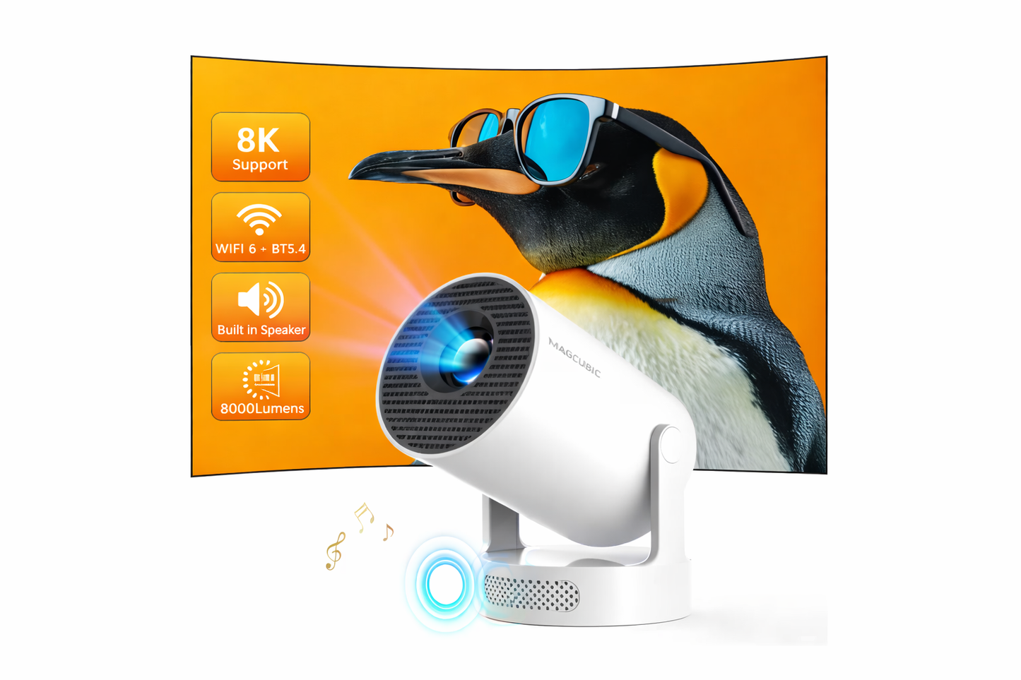 HY300X Mini Smart Projector – Portable Home Cinema